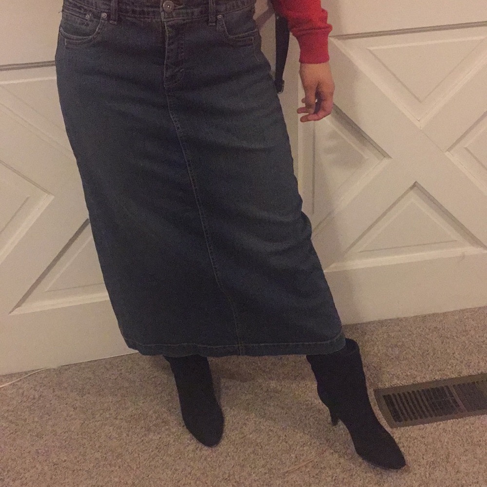 Long Jean Skirt
